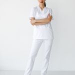 Komplet medyczny damski Topaz w kolorze białym