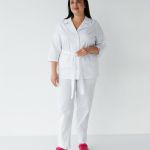 Medyczny komplet damski dwuczęściowy Cape Town w kolorze białym