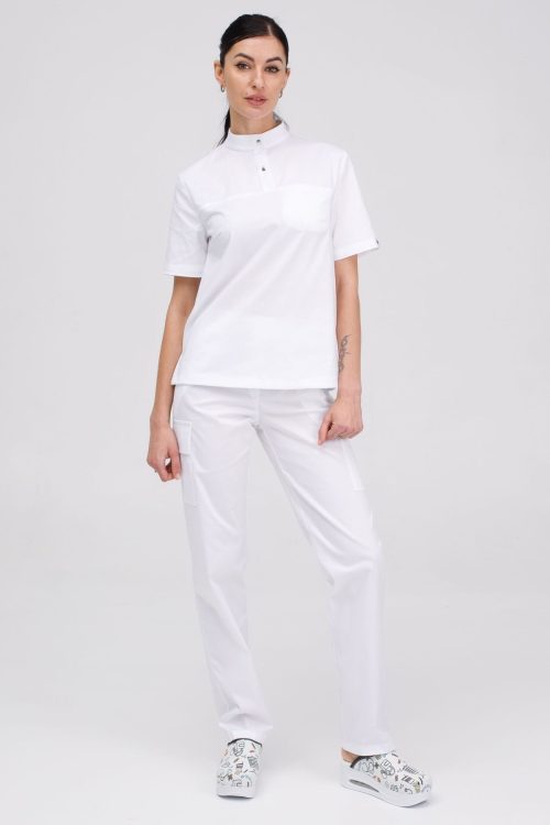 Komplet medyczny damski Denver w kolorze białym