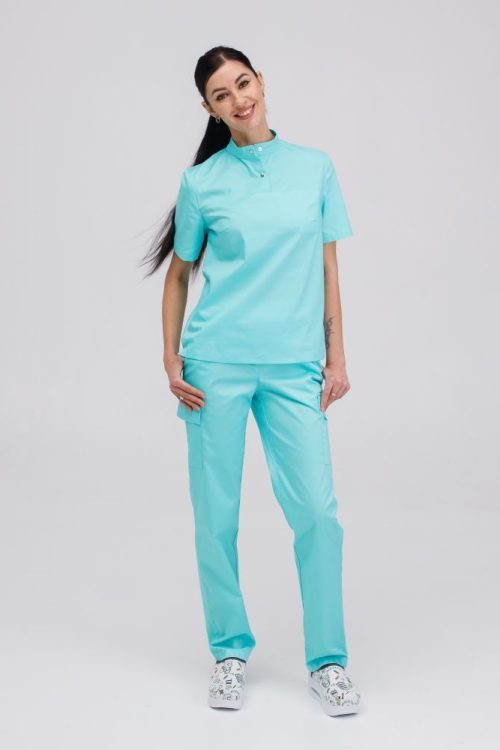 Komplet medyczny damski Denver w kolorze miętowym