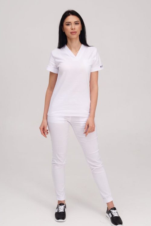 Komplet medyczny damski Marcel w kolorze białym