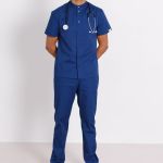 Komplet medyczny męski Boston w kolorze szafirowym