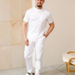 Komplet medyczny męski Denver w kolorze białym