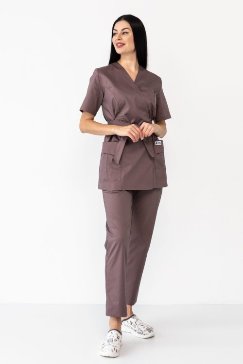 Komplet damski Kioto w kolorze kakao