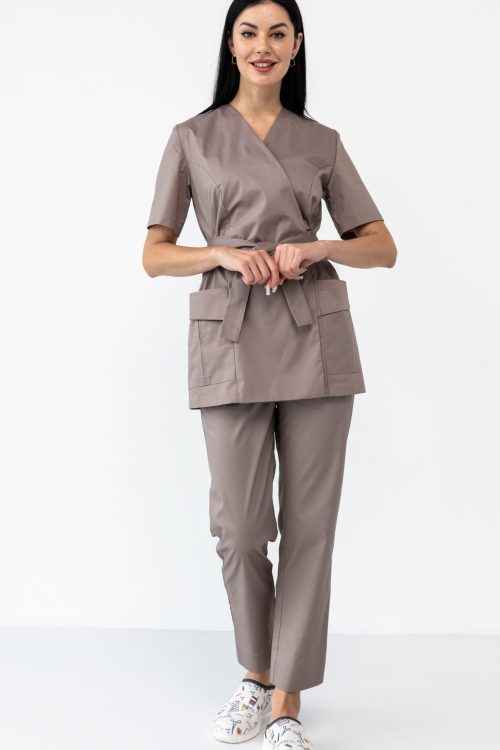 Komplet damski Kioto w kolorze mokka