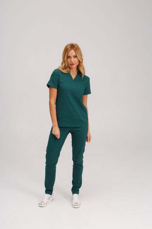 Damski strój medyczny chirurgiczny Marcel w kolorze zielonym
