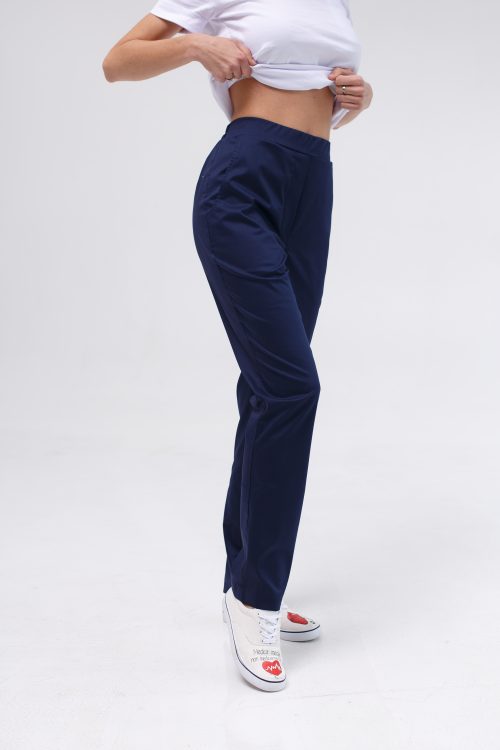 Damskie spodnie medyczne Toronto w kolorze granatowym