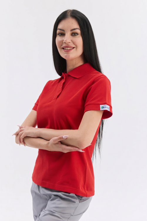 Damskie polo medyczne czerwone NEW