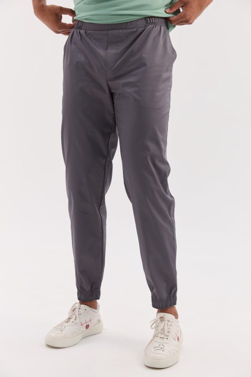 Męskie spodnie medyczne joggery ciemnoszare