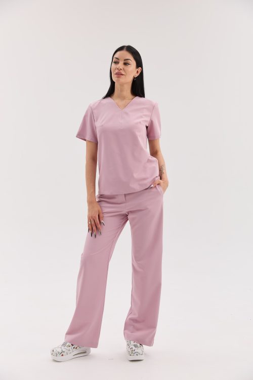 Damski strój medyczny Savannah w kolorze liliowym