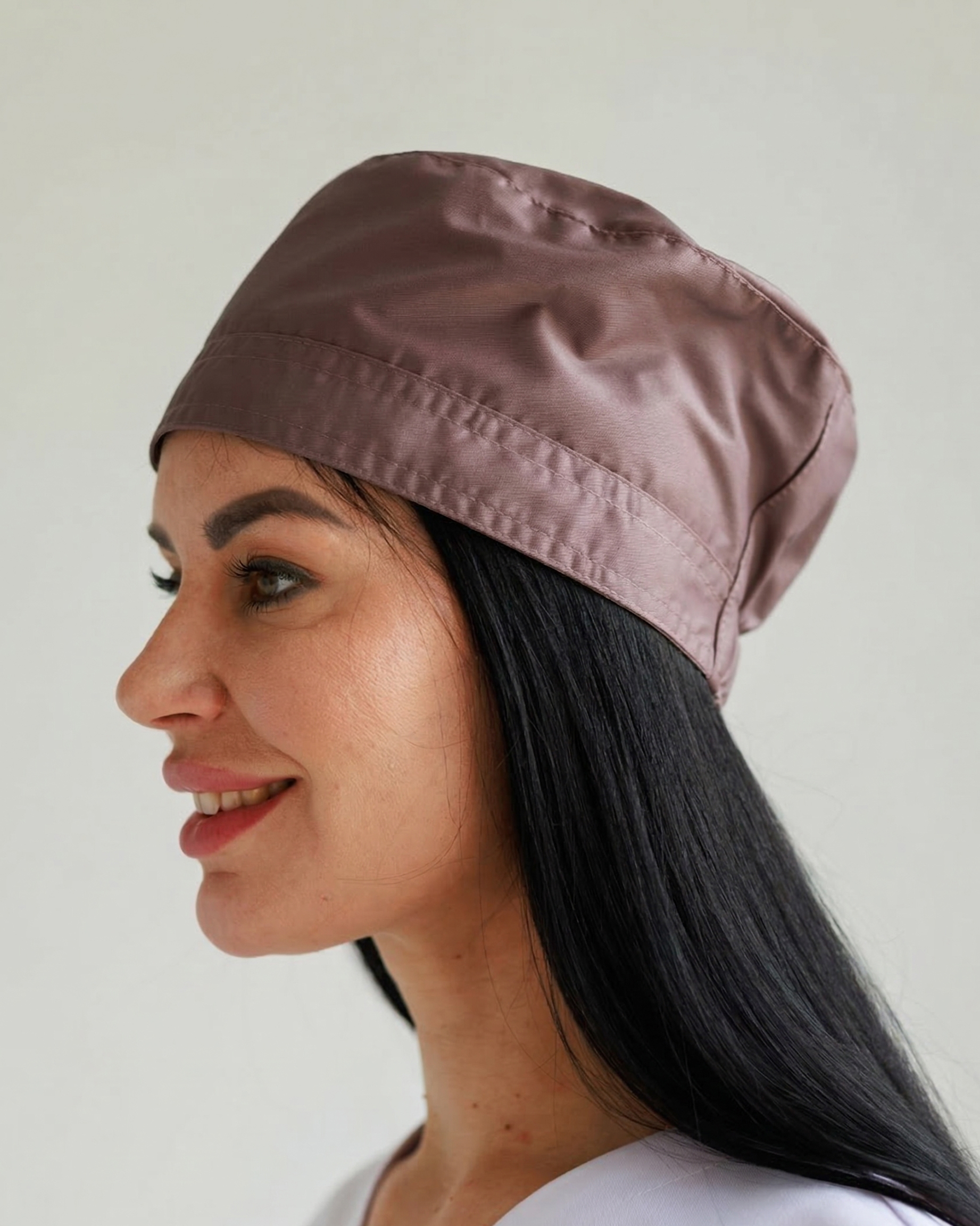 Klasyczny czepek medyczny w kolorze kakao (Elite Stretch)