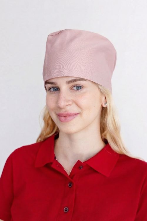 Klasyczna czapka medyczna z wiązaniami w kolorze liliowym (Elite Stretch)