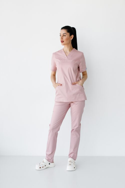 Komplet medyczny damski Topaz w kolorze jasno liliowym