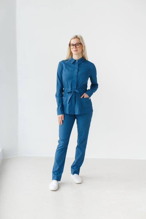 Komplet medyczny damski Montana w kolorze niebieskim