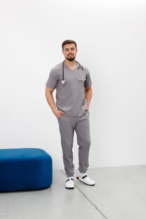 Męski strój medyczny Arizona w kolorze szarym