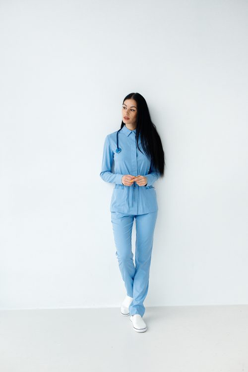 Komplet medyczny damski Montana w kolorze błękitnym