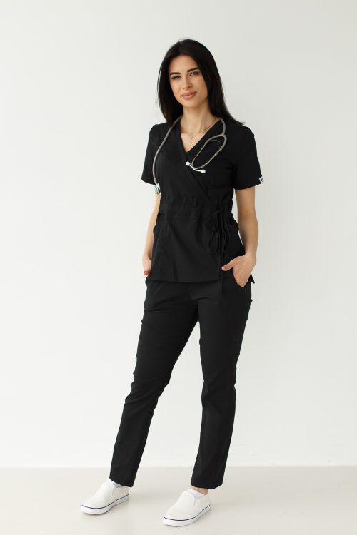 Komplet medyczny damski Rio w kolorze czarnym