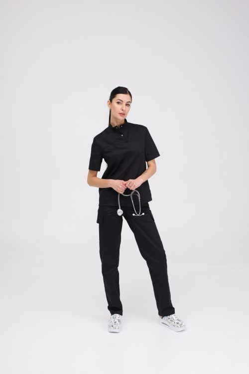 Komplet medyczny damski Denver w kolorze czarnym