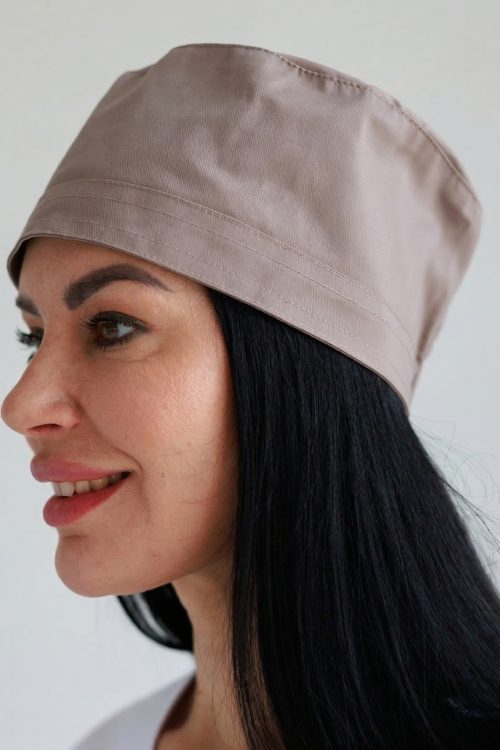 Klasyczny czepek medyczny w kolorze mokka( Elite Stretch)